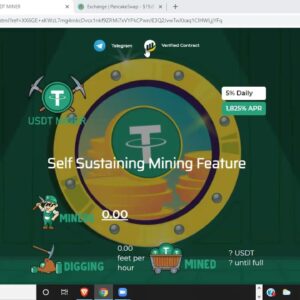 BRAND NEW USDT MINER - PAYS 5% PER DAY WITH AUTO COMPOUNDING FEATURE!!