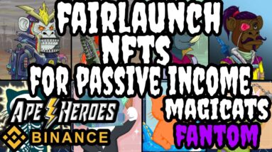 NFTS CRYPTO FOR EARNING PASSIVE INCOME APE HEROS ON BSC & MAGICATS NFT FANTOM NETWORK | DRIP NETWORK
