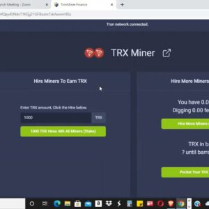 TRON MINER - JUST LAUNCHED!! 3% PER DAY ON YOUR TRX DEPOSIT!!