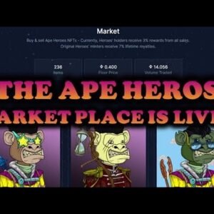 🦍 APE HEROS NFTs MARKET PLACE IS LIVE | BUY & SELL AH NFTs WHILE EARNING REWARDS AS A HOLDER TOO😉