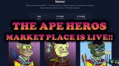 🦍 APE HEROS NFTs MARKET PLACE IS LIVE | BUY & SELL AH NFTs WHILE EARNING REWARDS AS A HOLDER TOO😉