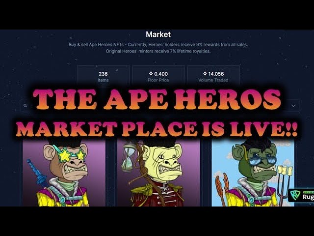 ? APE HEROS NFTs MARKET PLACE IS LIVE | BUY & SELL AH NFTs WHILE EARNING REWARDS AS A HOLDER TOO?