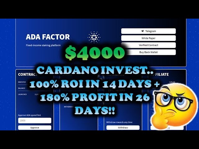 WHY I JUST THREW $4K INTO ADA FACTOR – FIXED RATE DAILY PERCENTAGES ?? Gotta Play To WIN!!