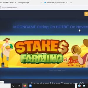 MOON GAME - TOKEN UP 44% - FARM, STAKE, PLAY TO EARN AND EARN BNB FOR HOLDING?! #DEGEN #PASSIVE