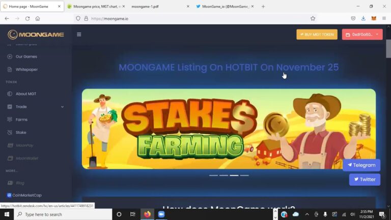 MOON GAME – TOKEN UP 44% – FARM, STAKE, PLAY TO EARN AND EARN BNB FOR HOLDING?! #DEGEN #PASSIVE