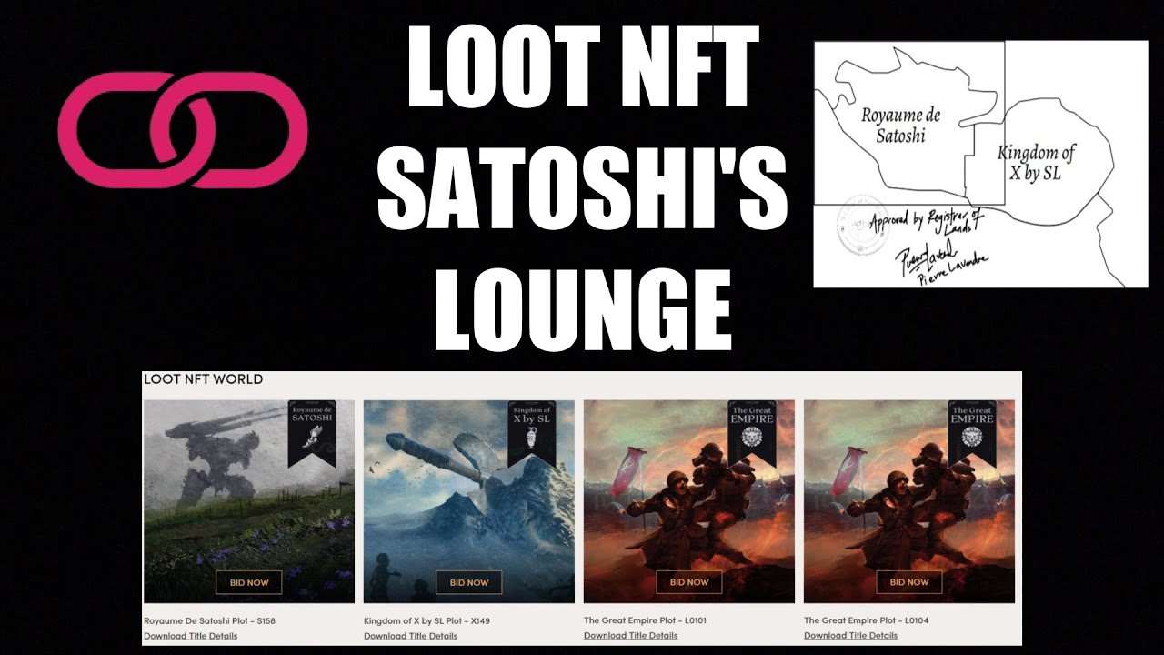 LOOT NFT - Satoshi's Lounge Plot Auctions!
