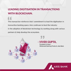 axis bank issues financial contract on state backed blockchain platform
