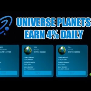 UNIVERSE PLANETS ON AVAX NETWORK EARN 4% DAILY!