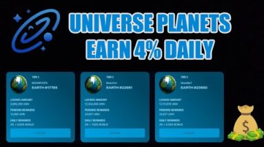 UNIVERSE PLANETS ON AVAX NETWORK EARN 4% DAILY!