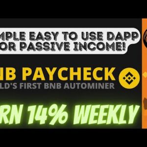 BNBPAYCHECK LAUNCHES IN FOUR HOURS - EARN 12% WEEKLY ON YOUR BNB - SIMPLE AND EASY AUTOMINER