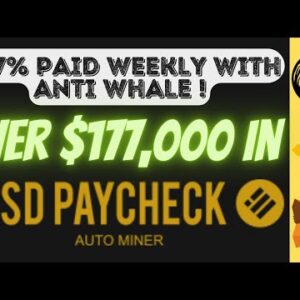 BUSD PAYCHECK CONTINUES TO GROW - EARN OVER 12% WEEKLY ON YOUR BUSD CRYPTO - 177,000 IN CONTRACT!