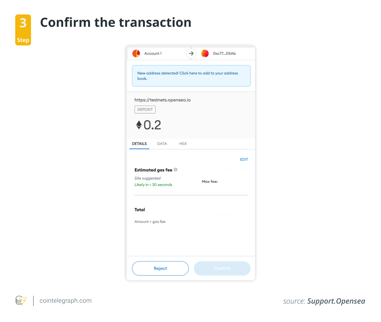 Step 3: Confirm the transaction