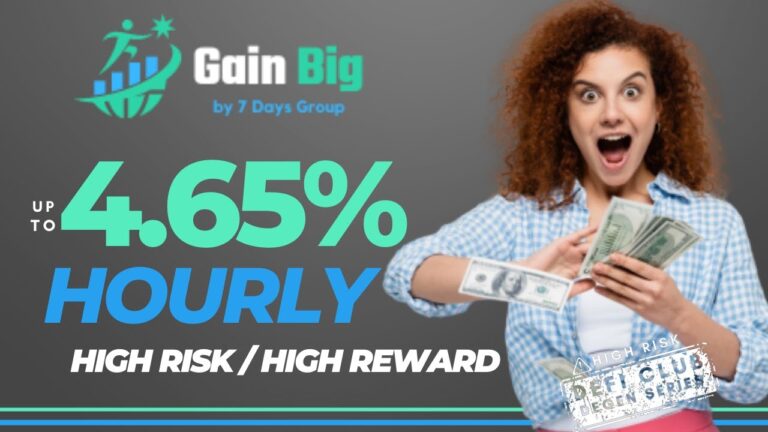 Earn Up to 4.65% Hourly with Gain Big / Crypto Staking / Make Money Online!