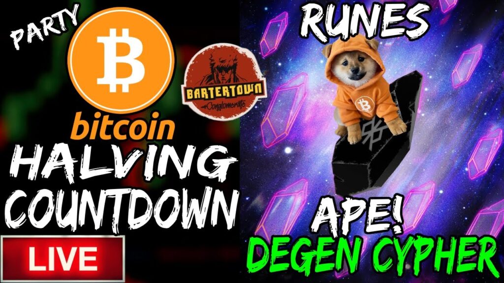Bitcoin Halving Party Live & Runes Ape ... We made it !