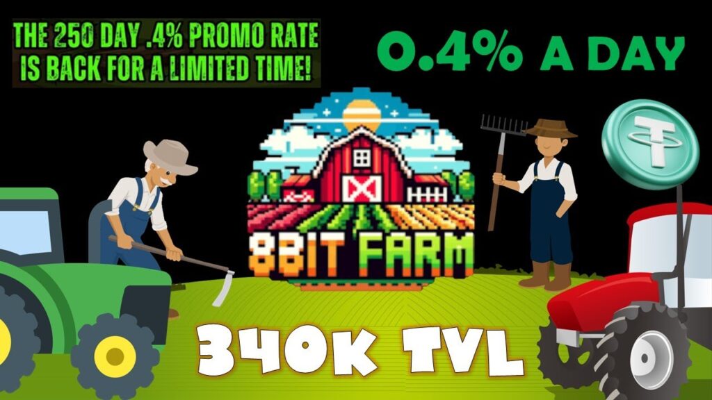 8BIT Farm 340K TVL 0 4% a Day Extended Promo 🤑